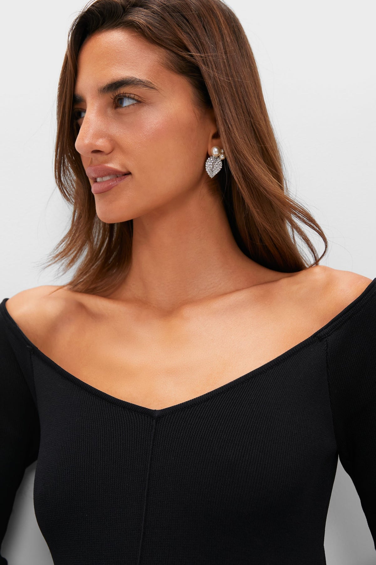Black Dupioni Clea Dress