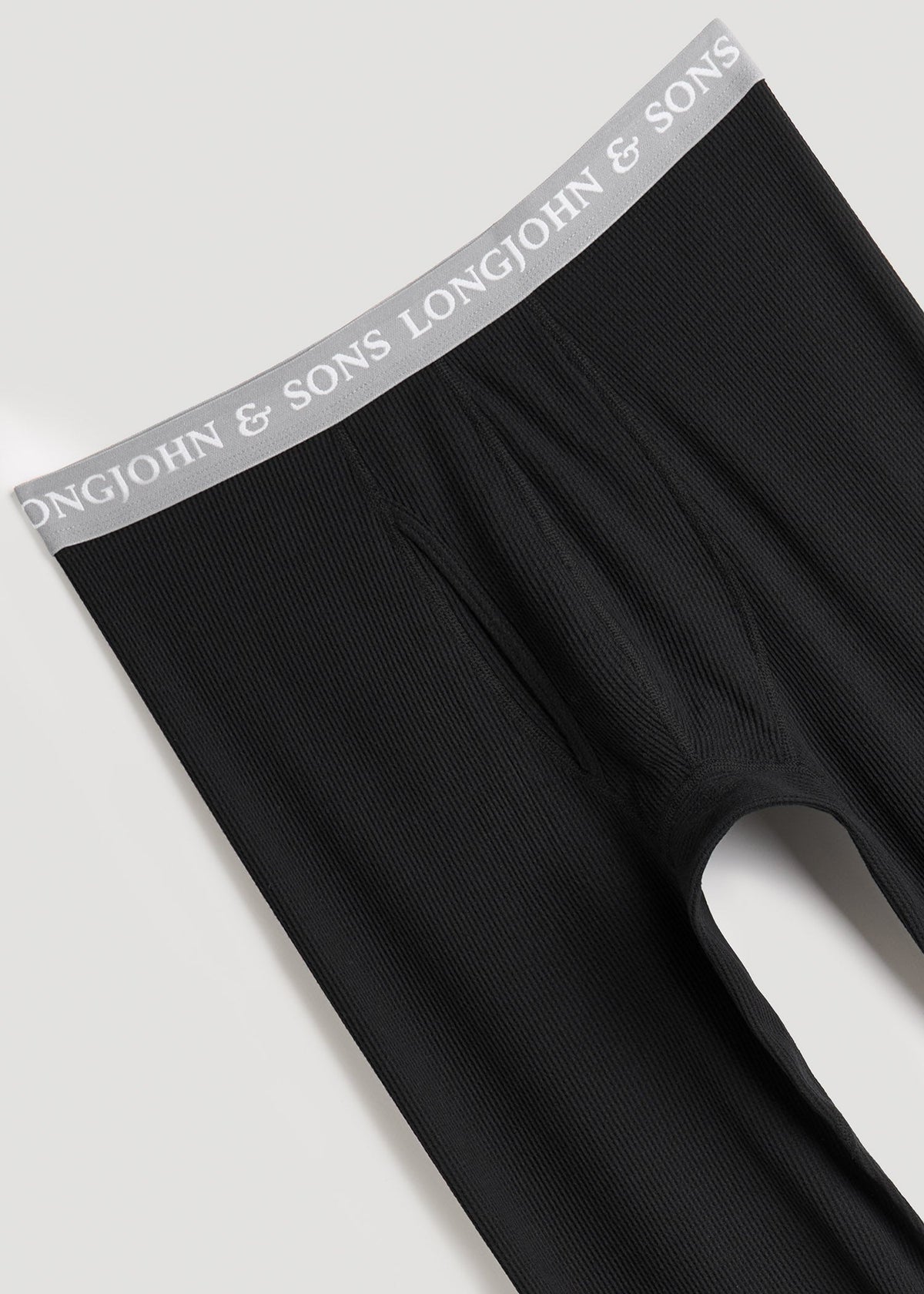 LJ&S Long Thermal Underwear for Tall Men in Black