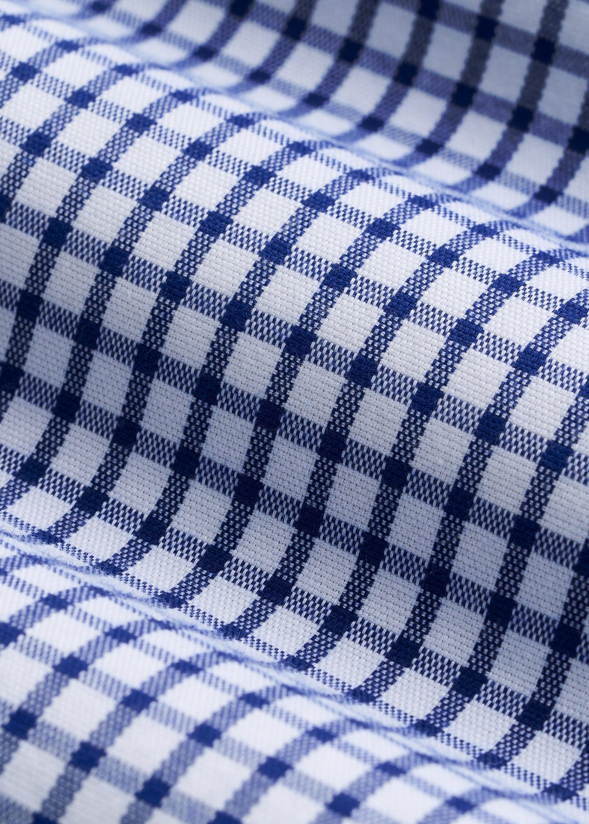 Oskar Easy Care Dress Shirt for Tall Men in Bright Blue Grid
