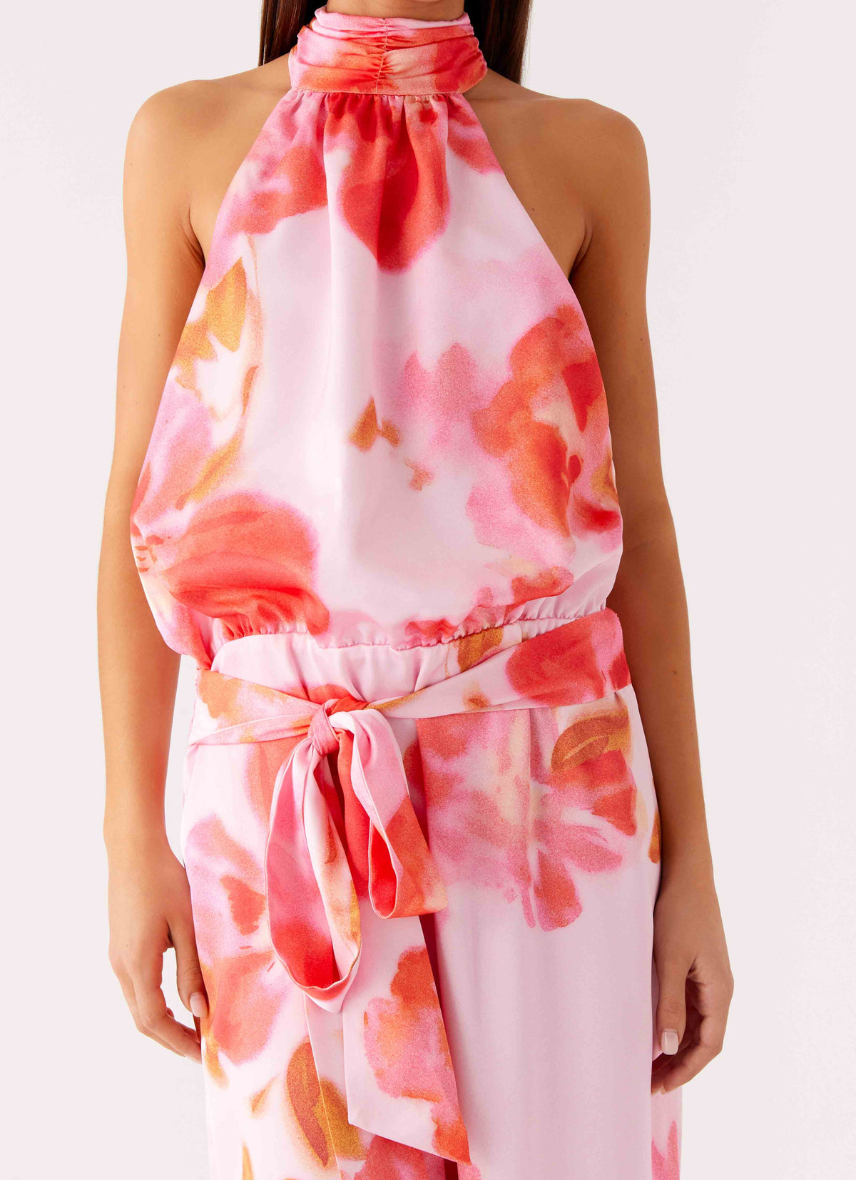 Diablo Backless Maxi Dress - Blushing Blossom