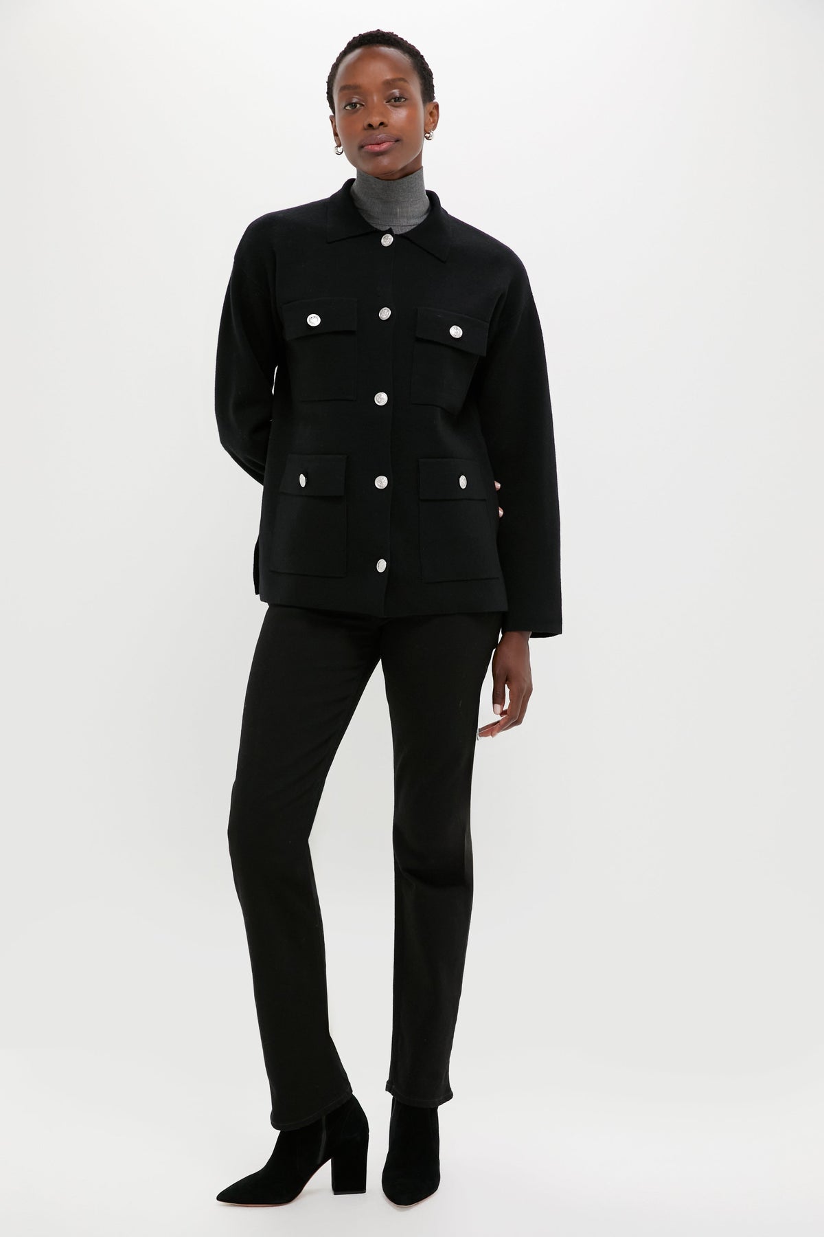 Black Cambridge Sweater Jacket