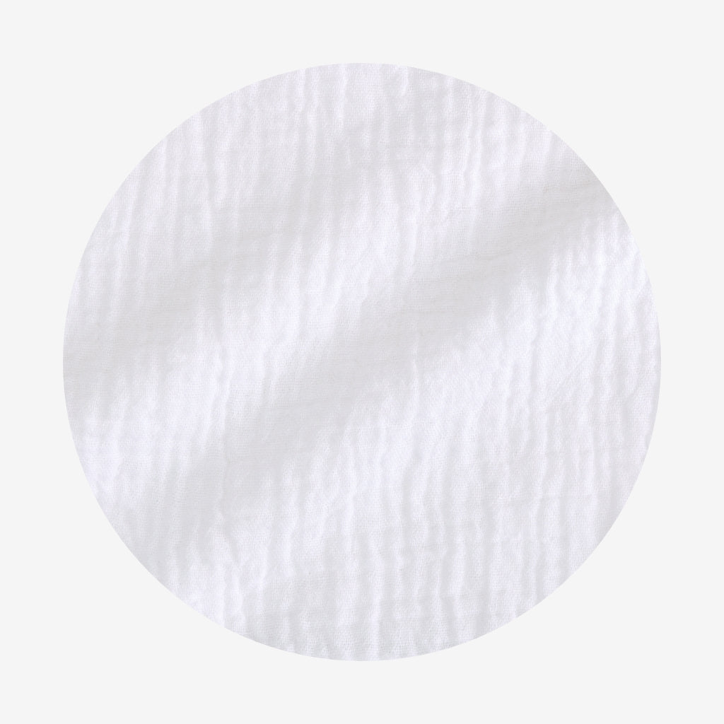 White Cotton Crinkle Paperbag Pants