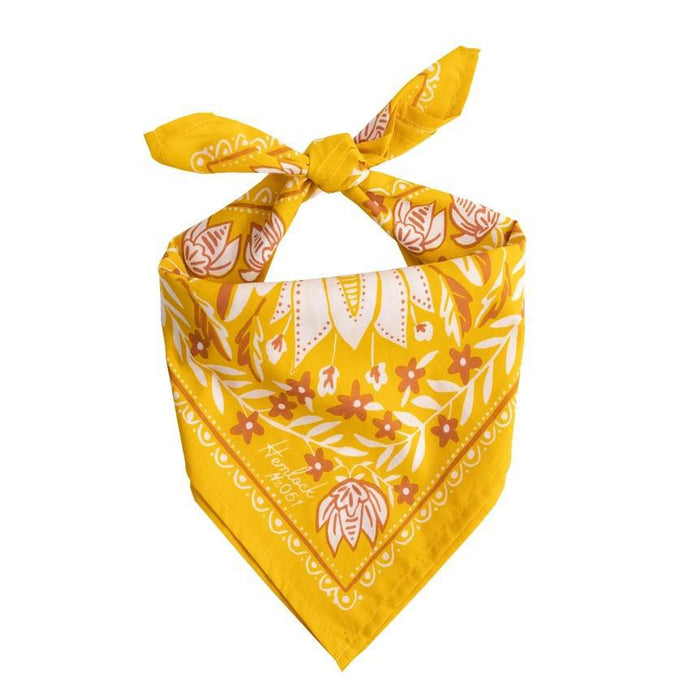 Bandana - Antonia (Gold Floral) by Handker Bandanas
