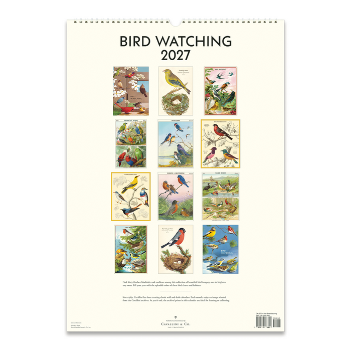 Bird Watching Wall Calendar 2027