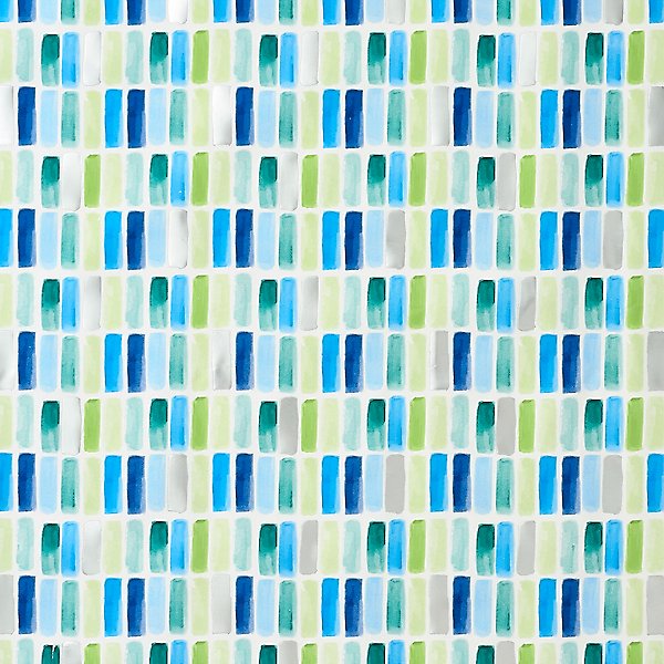 Blue Green Tile Stone Wrapping Paper