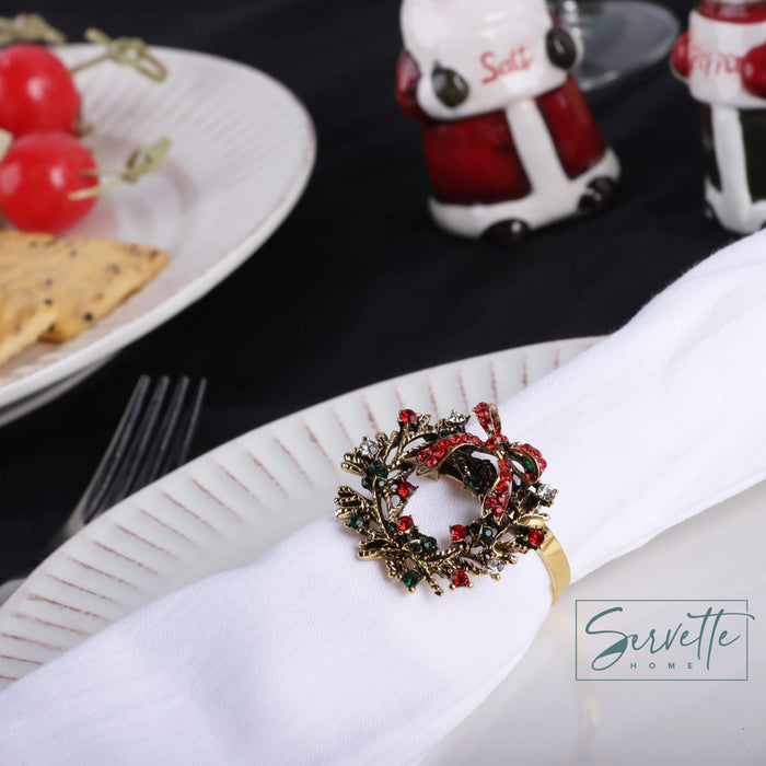 Christmas Napkin Ring Collection - Set of 4 Assorted