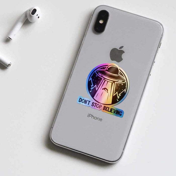 Don't stop believing Holographic Stickers - Holographic stickers | STICK IT UP