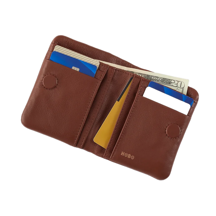 Lumen Mini Whipstitch Wallet - Cocoa Bean