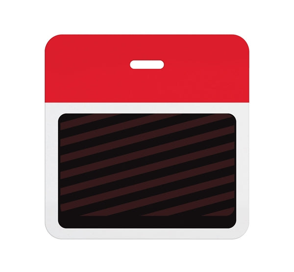 Red Clip-on Half Day / One Day BACKpart with Slot Hole - T5903A, Qty = 1000
