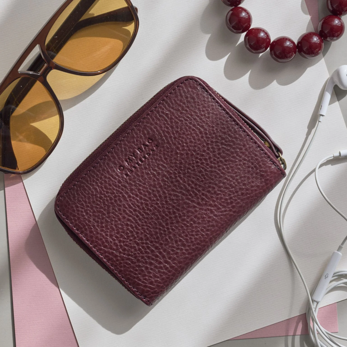 Robbie Zip Around Wallet - Dark Cherry