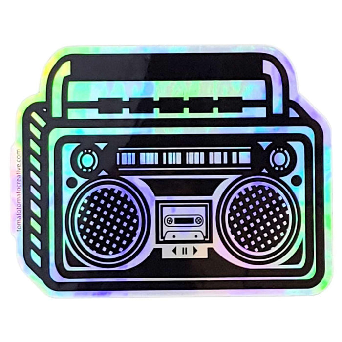 Sticker Vinyl - Holographic Boombox by Tomato Tomato Creative