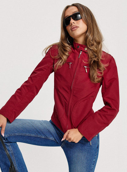 All A Blur Moto Jacket Red