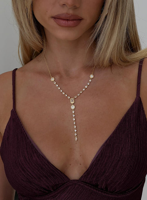 Arica Y Necklace Gold