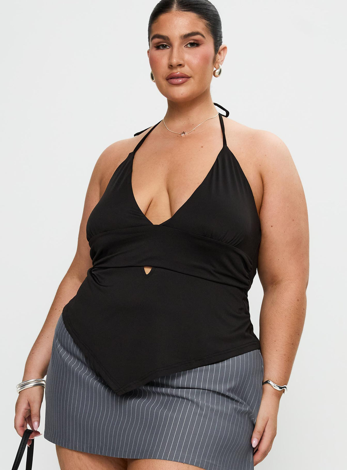 Averee Halter Top Black Curve
