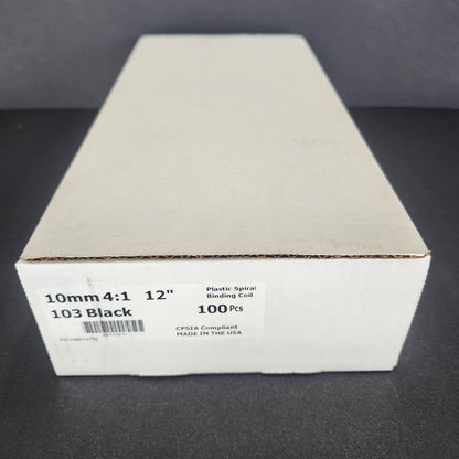 10mm Black Binding Coils