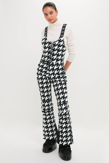 Black and White Houndstooth JG Bib Ski Pant