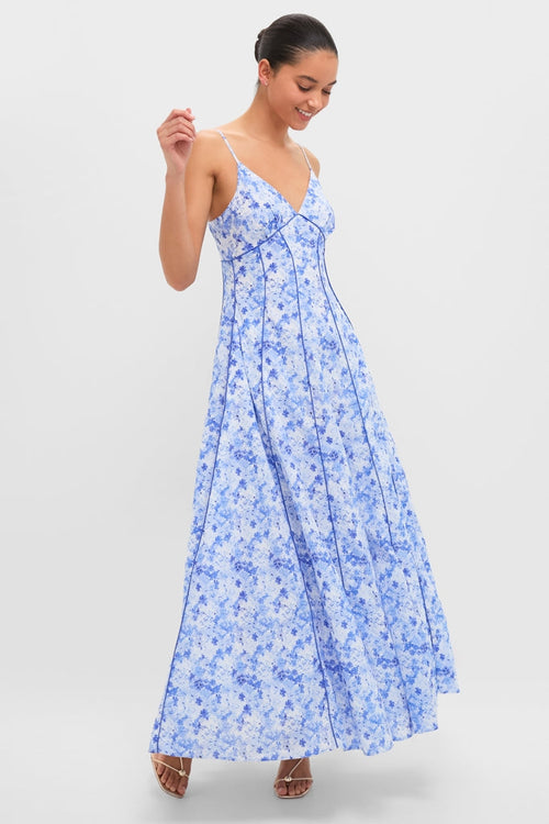 Blue Multi Cami Maxi Dress