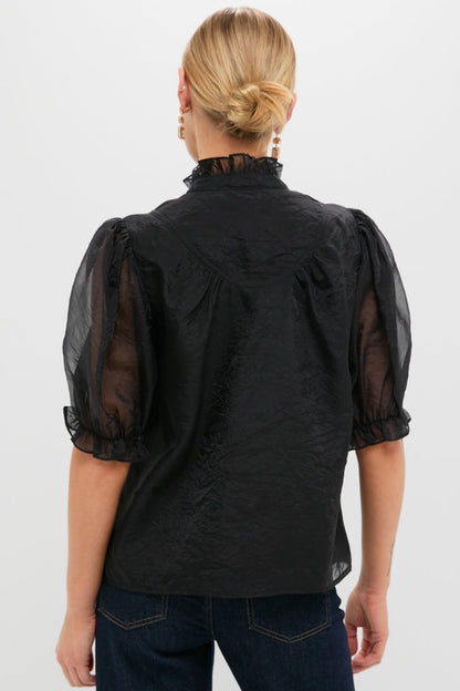 Black Chiffon Selena Blouse