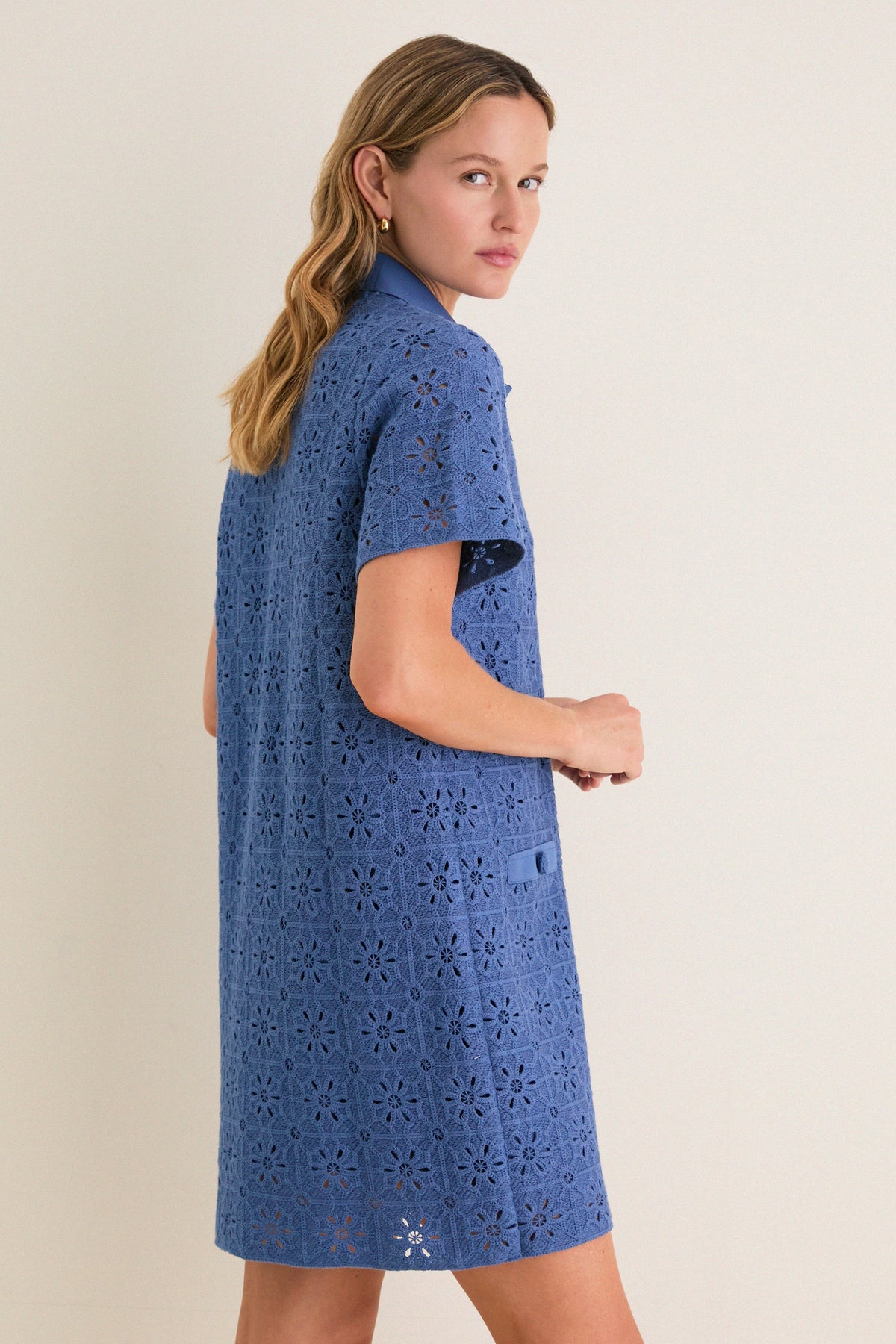 Allure Crochet Tile Jeanine Shift Dress