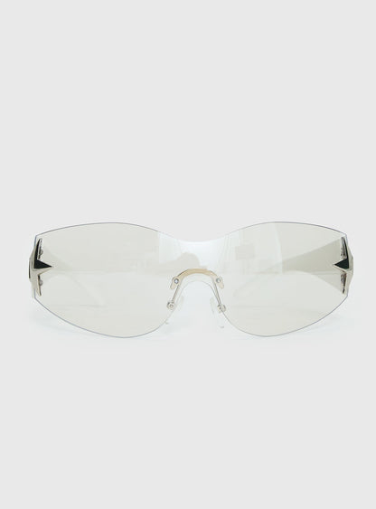Audree Star Detail Sunglasses Silver / Smoke