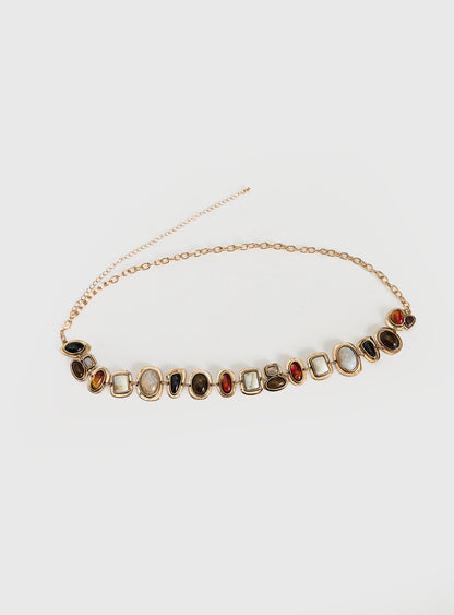 Aradia Gemstone Chain Belt Multi