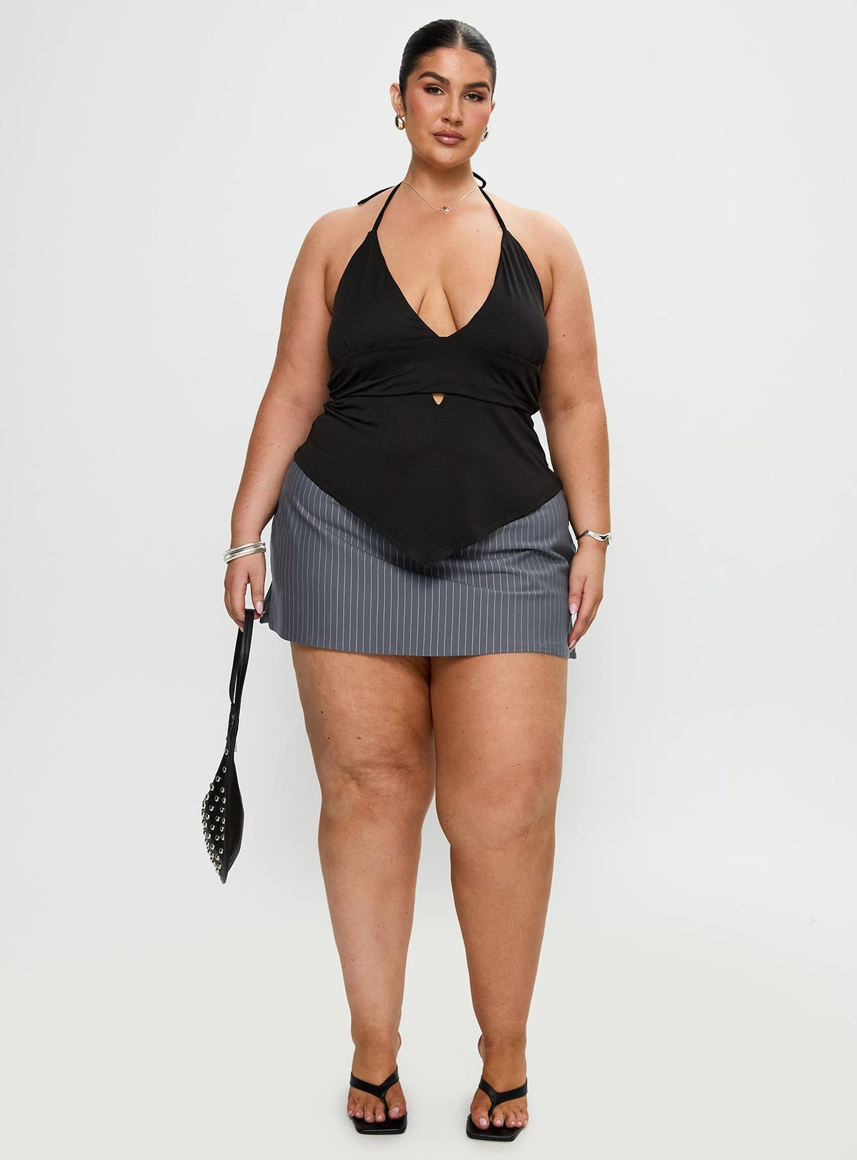Averee Halter Top Black Curve