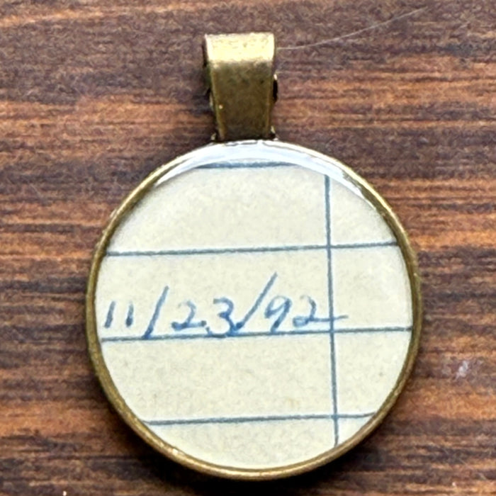 Book Lover Necklace -- November 23 (handwriting)