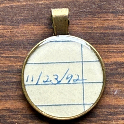 Book Lover Necklace -- November 23 (handwriting)