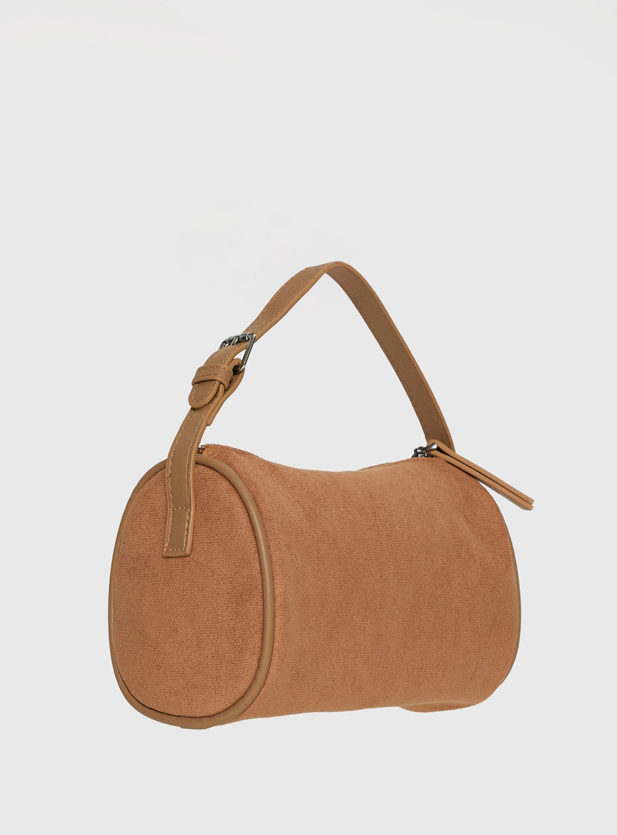 Brennah Faux Suede Shoulder Bag Tan