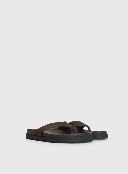 Billini Aila Sandals Dark Cacao Faux Suede