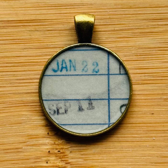 Book Lover Necklace -- January 22 September 11