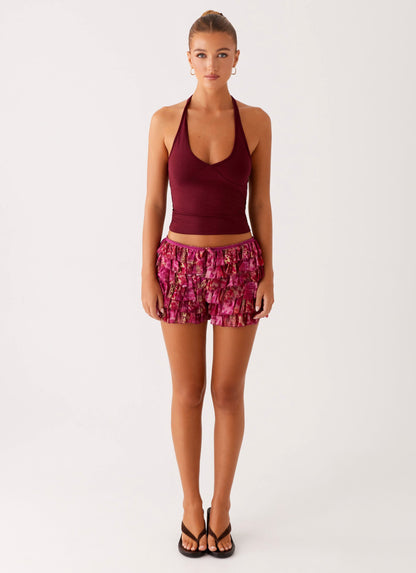 Entertain Me Bloomer Shorts - Lavender Lagoon