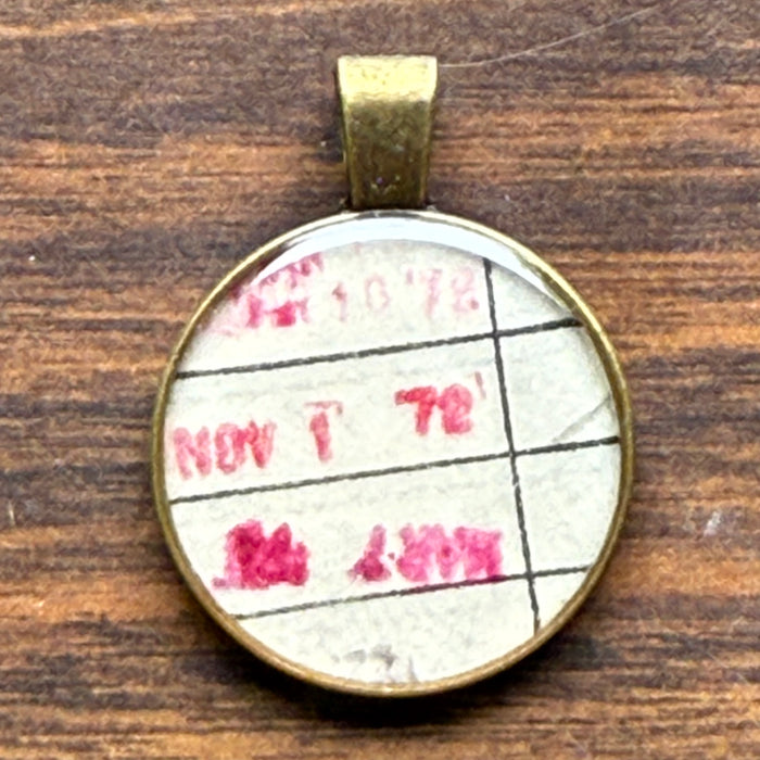 Book Lover Necklace -- November 1 in red