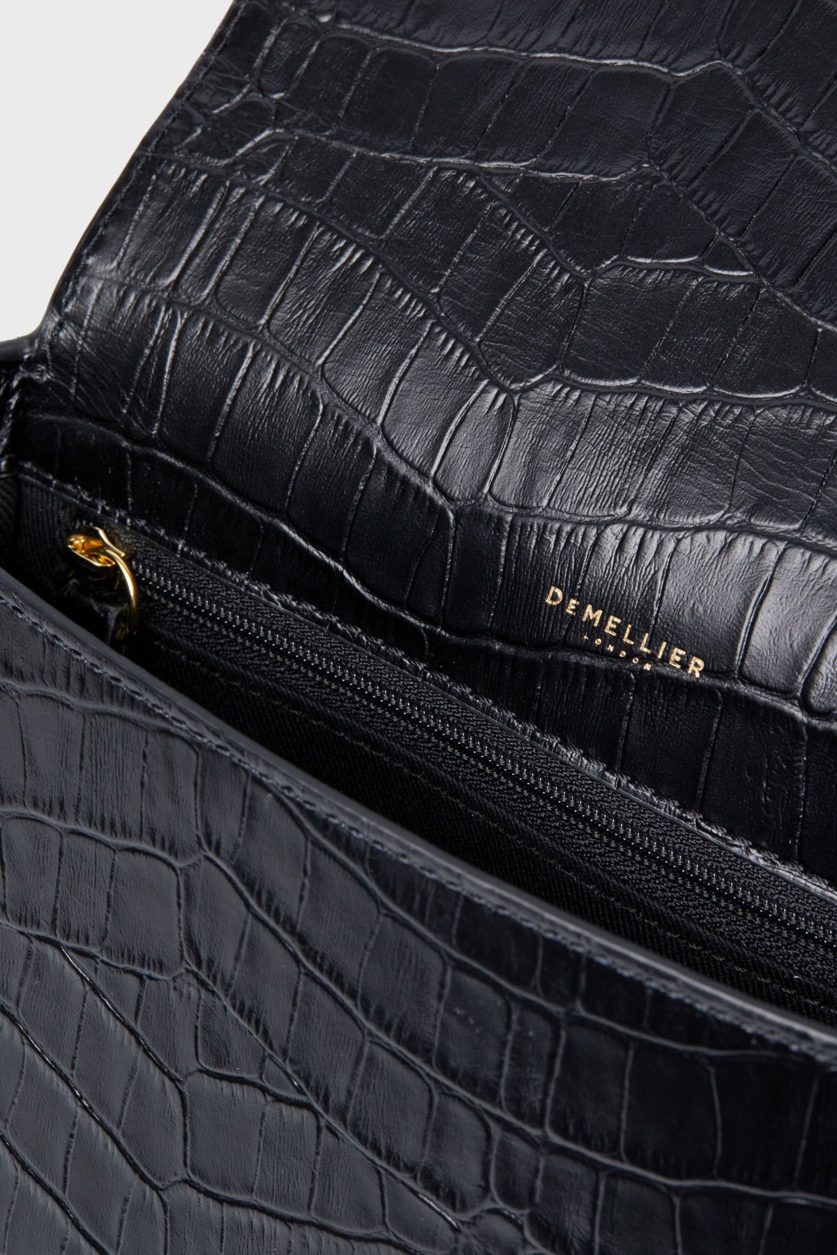 Black Croc Small Vancouver Bag