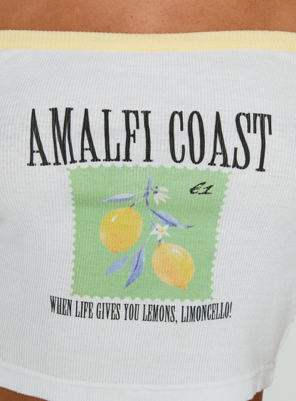 Amalfi Lemons Tank Top White