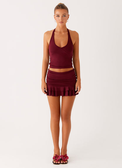 Bernie Halter Top - Raspberry Wine