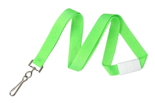 5/8" Neon Lanyard with Breakaway and NPS Swivel Hook, Qty = 100
