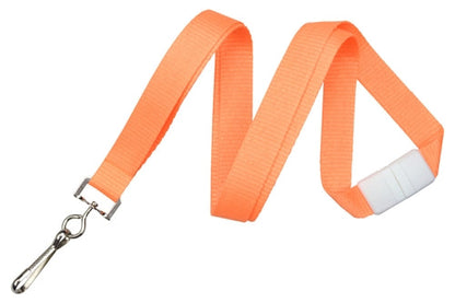 5/8" Neon Lanyard with Breakaway and NPS Swivel Hook, Qty = 100