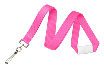 5/8" Neon Lanyard with Breakaway and NPS Swivel Hook, Qty = 100