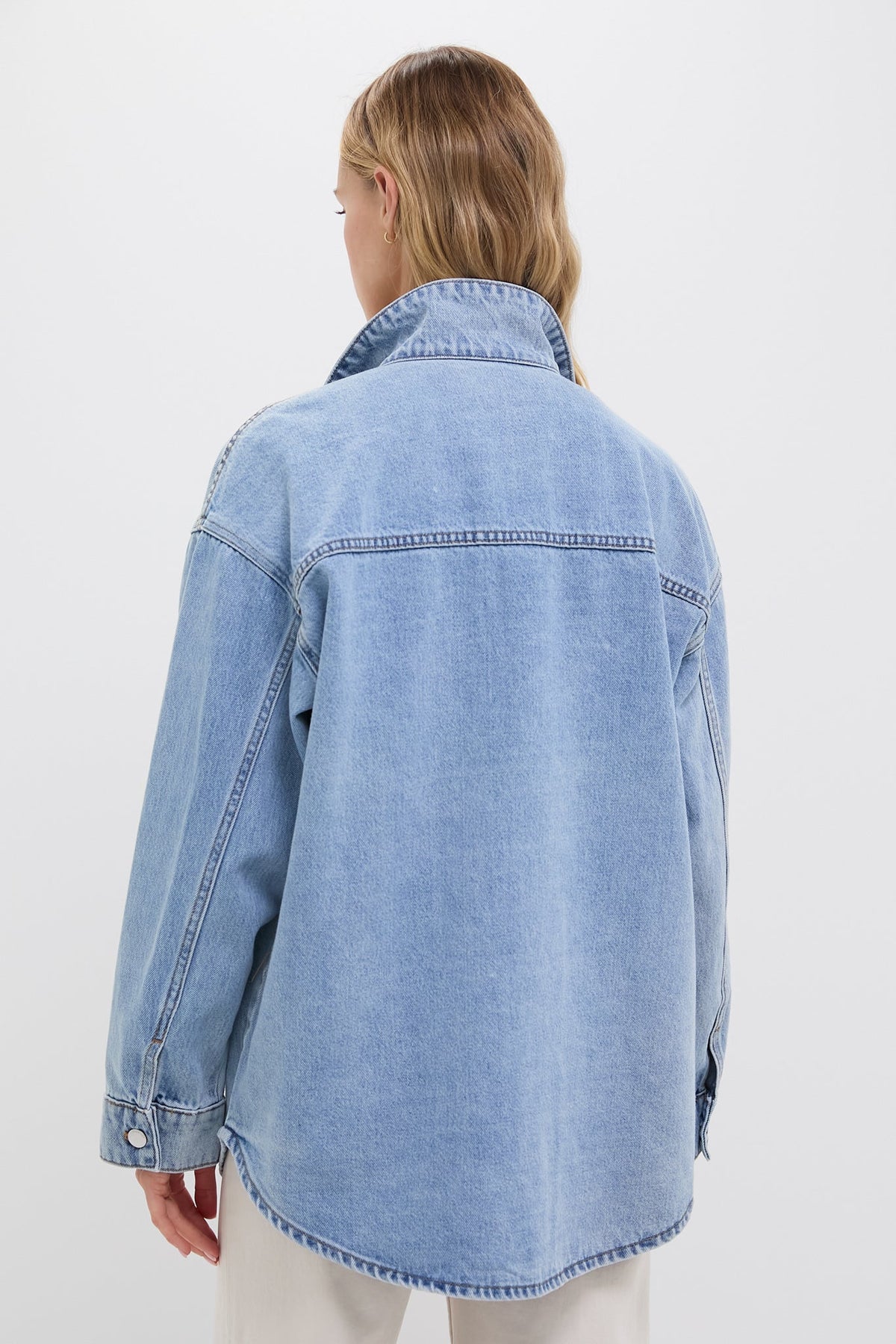90s Blue Organic Denim Overshirt