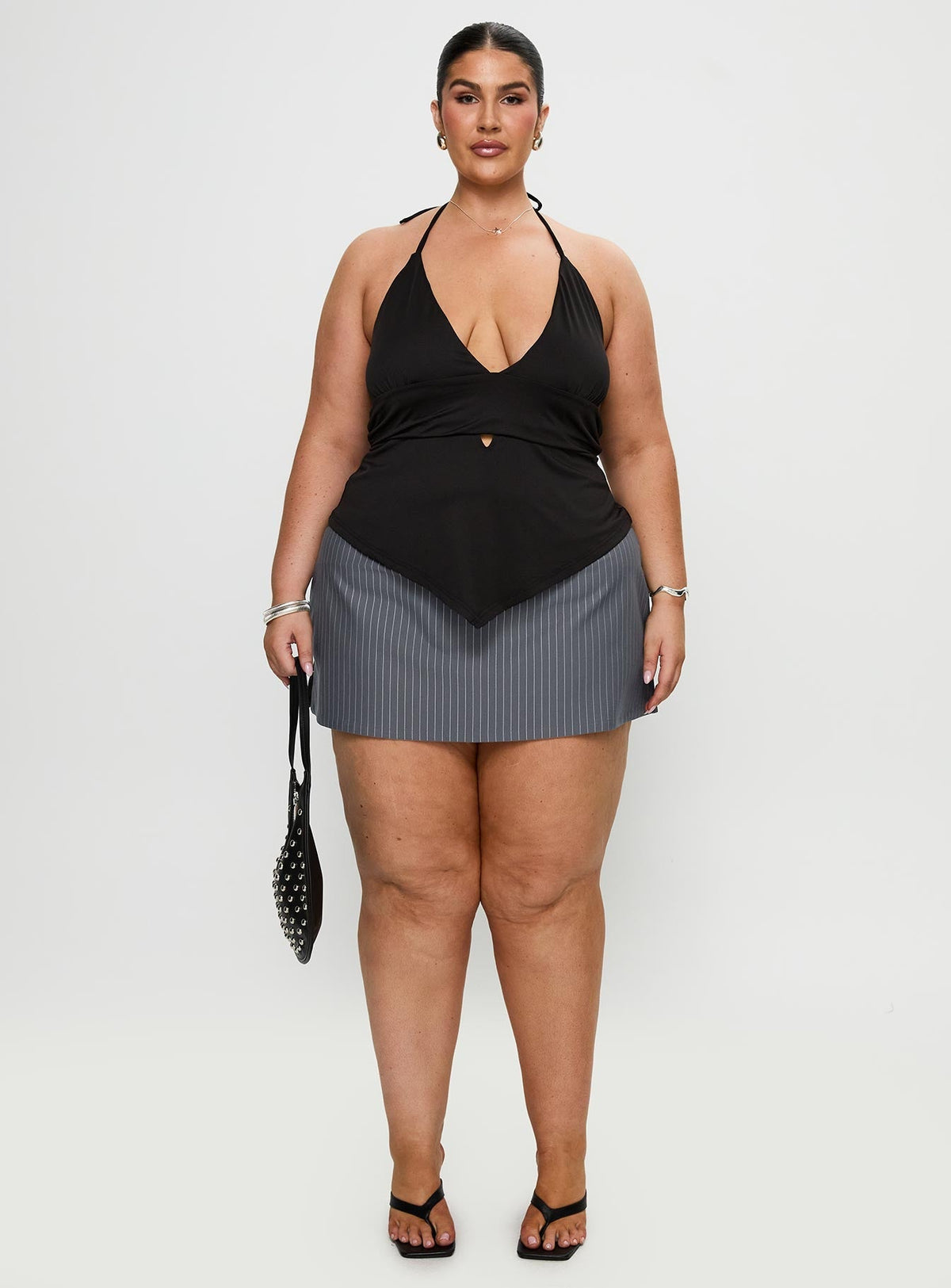 Averee Halter Top Black Curve