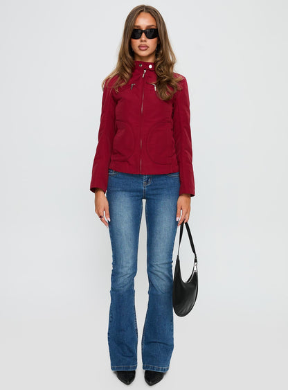 All A Blur Moto Jacket Red