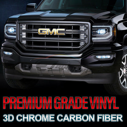 6pcs 4"x6" Chrome Pattern GMC Emblem Overlay