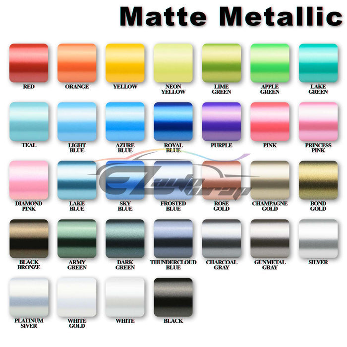 6pcs 4"x6" Matte Metallic Satin Pearl GMC Emblem Overlay Vinyl Wrap
