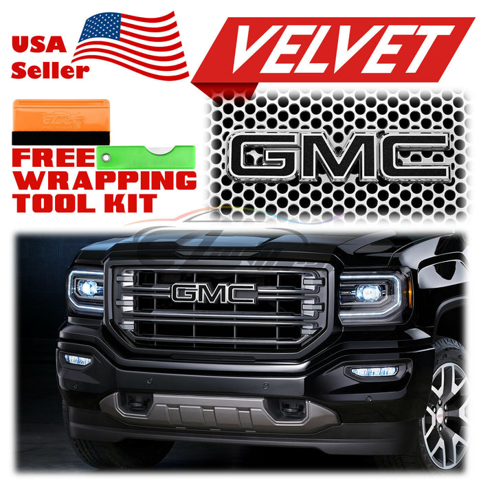 6pcs 4"x6" Velvet Suede Texture GMC Emblem Overlay