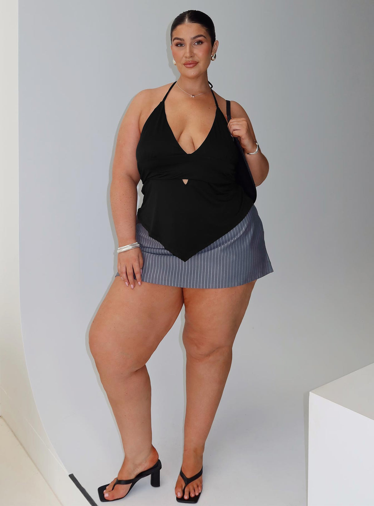 Averee Halter Top Black Curve