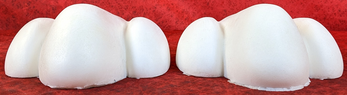 7.5" Wide 3-Toe Small Foam Paw Set