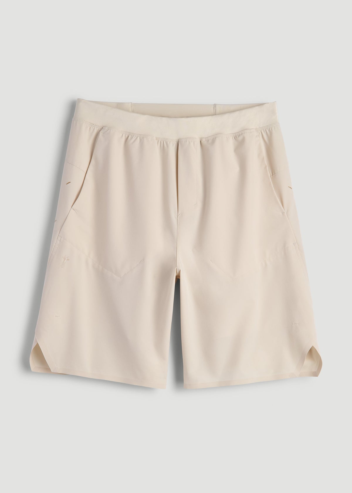 2-in-1 Featherweight Running Short for Tall Men in Light Stone