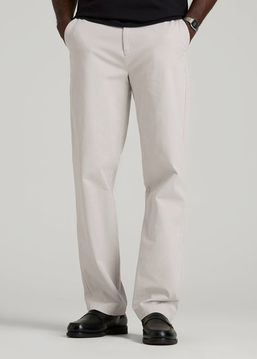 4 Way Stretch Commuter RELAXED Chino Pants for Tall Men in Drywall Tan