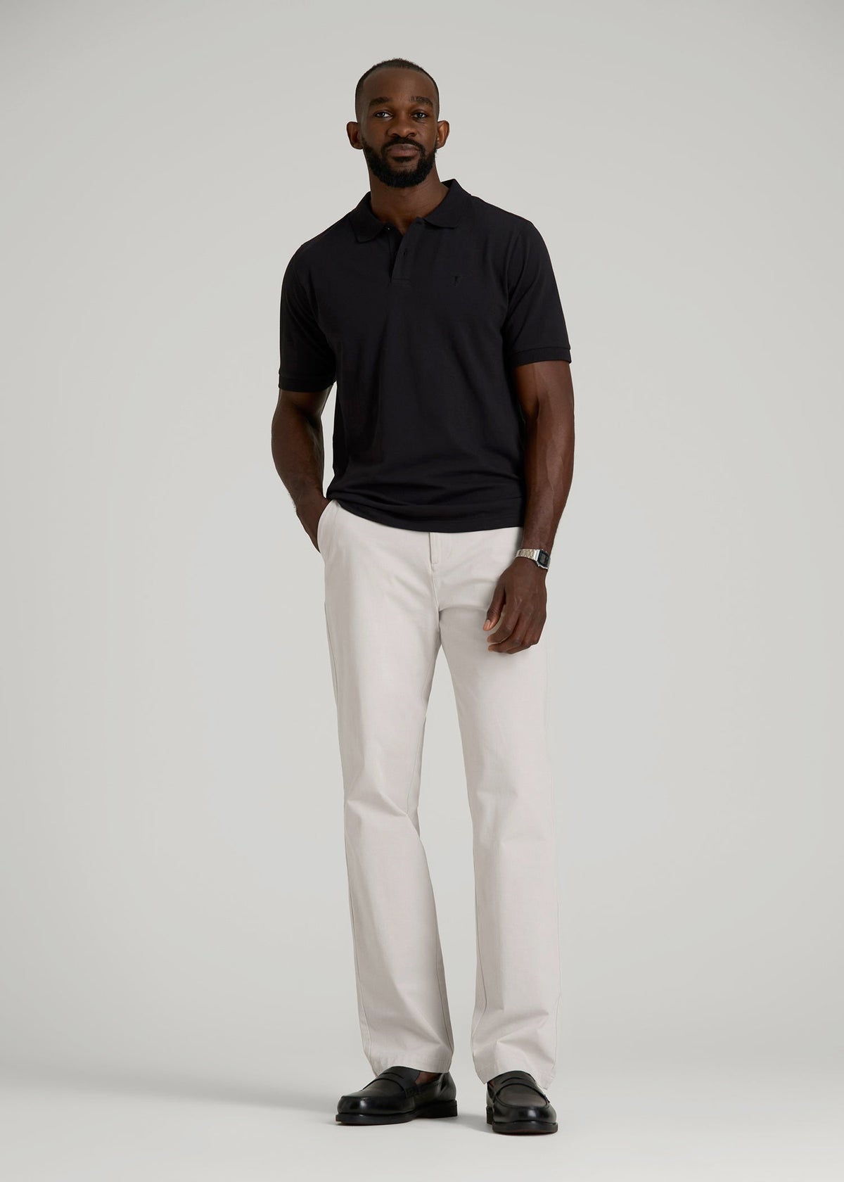 4 Way Stretch Commuter RELAXED Chino Pants for Tall Men in Drywall Tan